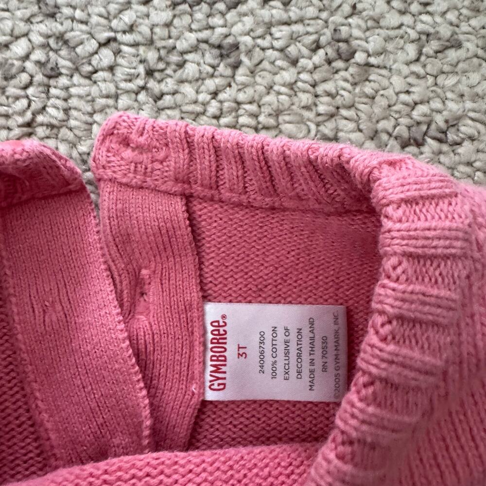 Gymboree Sugar and Spice Pink Knit Gingerbread Girl Pullover Sweater 3T - Picture 6 of 6